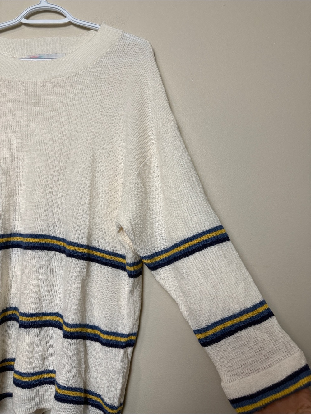 Free People Beach Mariner Striped Oversized Knit Sweater Size M - Picture 6 of 9